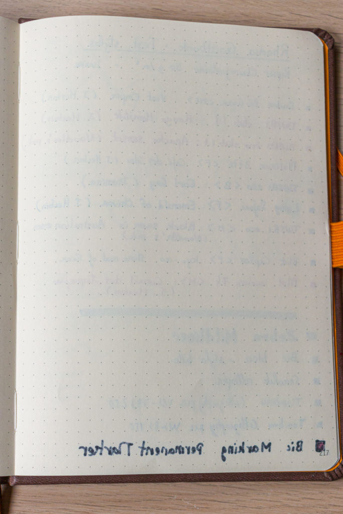 Test stylos - verso Rhodia Goalbook